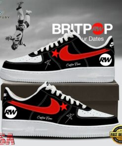 Robbie Williams BRITPOP World Tour 2026 Black Air Force 1 Shoes Sneakers