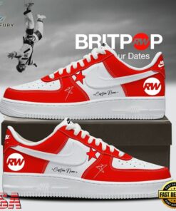 Robbie Williams BRITPOP World Tour 2026 Red Air Force 1 Shoes Sneakers