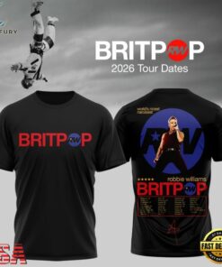 Robbie Williams BRITPOP World Tour 2026 Tour Dates 3D Shirt , Music Fans Shirt Robbie Williams Britpop World Tour 2026 Tour Dates 3D Shirt