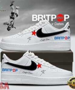 Robbie Williams BRITPOP World Tour 2026 White Air Force 1 Shoes Sneakers