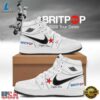 Robbie Williams BRITPOP World Tour 2026 White Air Jordan 1 Hightop Shoes , Music Shoes Robbie Williams Britpop World Tour 2026 White Air Jordan 1 Hightop Shoes