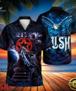 Rock Band Rush 2112 Art Summer Aloha Hawaiian Shirt, Music Fan Hawaiian Shirt Rock Band Rush 2112 Art Summer Aloha Hawaiian Shirt