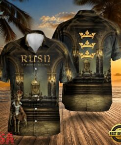 Rock Band Rush A Farewell To Kings Summer Aloha Hawaiian Shirt, Music Fan Hawaiian Shirt Rock Band Rush A Farewell TO Kings Summer Aloha Hawaiian Shirt