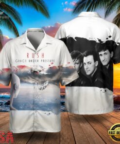 Rock Band Rush Grace Under Pressure Summer Aloha Hawaiian Shirt, Music Fan Hawaiian Shirt Rock Band Rush Grace Under Pressure Summer Aloha Hawaiian Shirt
