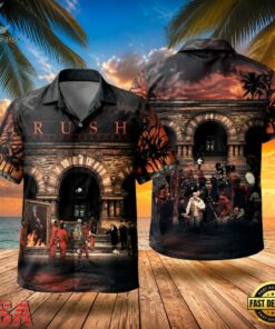 Rock Band Rush Moving Pictures Hawaiian Shirt , Music Fan Hawaiian Shirt Rock Band Rush Moving Pictures Hawaiian Shirt