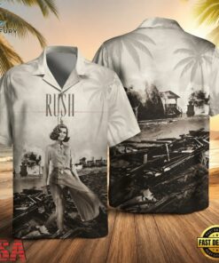 Rock Band Rush Permanent Waves Summer Aloha Hawaiian Shirt, Music Fan Hawaiian Shirt Rock Band Rush Permanent Waves Summer Aloha Hawaiian Shirt