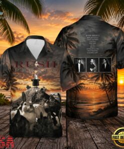 Rock Band Rush Presto Summer Aloha Hawaiian Shirt, Music Fan Hawaiian Shirt Rock Band Rush Presto Summer Aloha Hawaiian Shirt