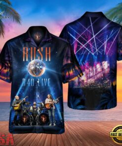 Rock Band Rush R40 Live Hawaiian Shirt , Music Fan Hawaiian Shirt Rock Band Rush R40 Live Hawaiian Shirt