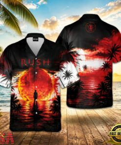 Rock Band Rush Vapor Trails Summer Aloha Hawaiian Shirt, Music Fan Hawaiian Shirt Rock Band Rush Vapor Trails Summer Aloha Hawaiian Shirt