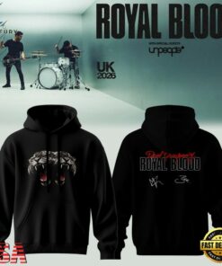 Royal Blood UK Tour 2026 Limited Edition Signature Black Hoodie, Trending Music 3D Tee Royal Blood UK Tour 2026 Limited Edition Signature Black Hoodie