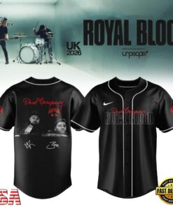 Royal Blood UK Tour 2026 Limited Edition Signature Graphic Baseball Jersey, Music Artist Baseball Jersey Royal Blood UK Tour 2026 Limited Edition Signature Graphic Baseball Jersey
