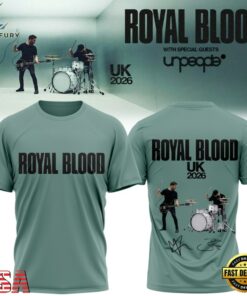 Royal Blood UK Tour 2026 Signature New Design 3D Shirt, Trending Music 3D Tee Royal Blood UK Tour 2026 Signature New Design 3D Shirt