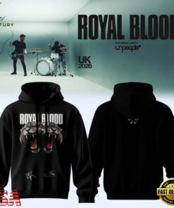Royal Blood UK Tour 2026 Signed Black Hoodie, Trending Music 3D Tee Royal Blood UK Tour 2026 Signed Black Hoodie