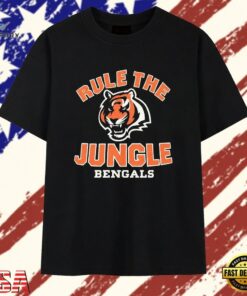 Rule the Jungle Cincinnati Bengals NFL Football T Shirt , Trendy 2D Print Shirt Rule The Jungle Cincinnati Bengals Nfl Football T Shirt