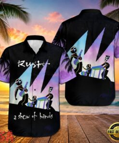 Rush Band A Show Of Hands Hawaiian Shirt , Music Fan Hawaiian Shirt Rush Band A Show OF Hands Hawaiian Shirt