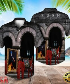 Rush Band Moving Pictures Hawaiian Shirt , Music Fan Hawaiian Shirt Rush Band Moving Pictures Hawaiian Shirt