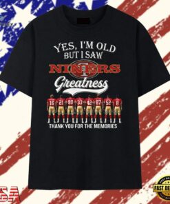 San Francisco 49ers Legends Greatness Thank You For The Memories Graphic T Shirt , Trendy 2D Print Shirt San Francisco 49ers Legends Greatness Thank You For The Memories Graphic T Shirt