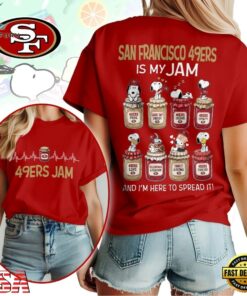 San Francisco 49ers NFL Jam Snoopy Peanuts Football Fan 3D Shirt, Sports Fans 3D Shirt San Francisco 49ers Nfl Jam Snoopy Peanuts Football Fan 3D Shirt