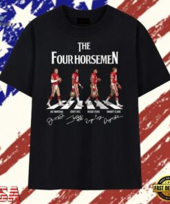 San Francisco 49ers The Four Horsemen Abbey Road Signatures T Shirt , Trendy 2D Print Shirt San Francisco 49ers The Four Horsemen Abbey Road Signatures T Shirt