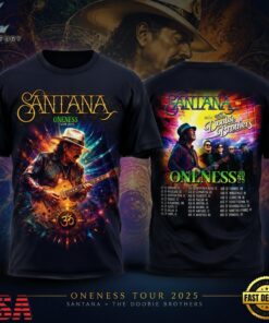 Santana and The Doobie Brothers Oneness Tour 2026 3D Shirt , Music Design T Shirt Santana And The Doobie Brothers Oneness Tour 2026 3D Shirt