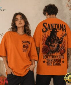 Santana Rhythm Cuts Through The Dark Halloween 3D Shirt, Trending Music 3D Tee Santana Rhythm Cuts Through The Dark Halloween 3D Shirt