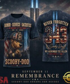 Scooby Doo 911 Tribute Firefighter Helmet 3D Shirt, Trending Music 3D Tee Scooby Doo 911 Tribute Firefighter Helmet 3D Shirt