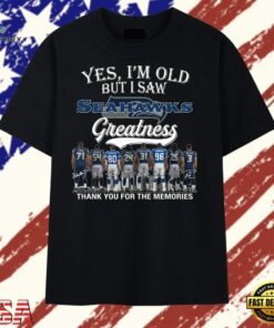 Seattle Seahawks Greatness Legends Signatures Vintage Graphic T Shirt , Trendy 2D Print Shirt Seattle Seahawks Greatness Legends Signatures Vintage Graphic T Shirt