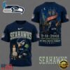 Seattle Seahawks NFL 9 11 25th Anniversary Never Forget Memorial 3D T Shirt, Sports Fans 3D Shirt Seattle Seahawks Nfl 9 11 25th Anniversary Never Forget Memorial 3D T Shirt