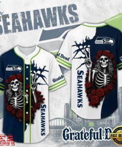 Seattle Seahawks NFL Game Day Grateful Dead Baseball Jersey Shirt, NFL Baseball Shirt Seattle Seahawks Nfl Game Day Grateful Dead Baseball Jersey Shirt