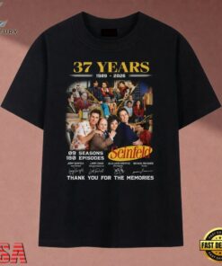 Seinfeld 37th Anniversary 1989 2026 Thank You For The Memories T Shirt, Music 2D Graphic Tee Seinfeld 37th Anniversary 1989 2026 Thank You For The Memories T Shirt