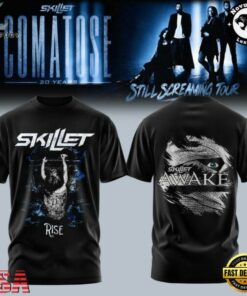 Skillet Band I Need A Hero Comatose 20th Anniversary Tour 3D Shirt, Trending Music 3D Tee Skillet Band I Need A Hero Comatose 20th Anniversary Tour 3D Shirt