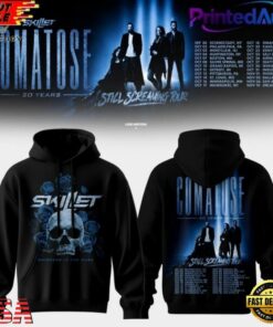 SKILLET COMATOSE 20 YEARS HOODIE, Trending Music 3D Tee Skillet Comatose 20 Years Hoodie