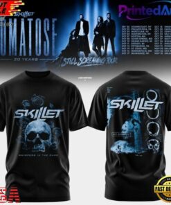 SKILLET COMATOSE 20 YEARS Limited Edition T Shirt, Trending Music 3D Tee Skillet Comatose 20 Years Limited Edition T Shirt