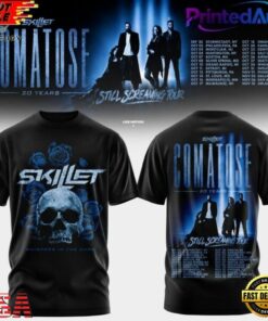 SKILLET COMATOSE 20 YEARS T SHIRT, Trending Music 3D Tee Skillet Comatose 20 Years T Shirt