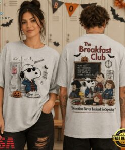 Snoopy Breakfast Club Detention Never Looked So Spooky 3D Shirt, Trending Music 3D Tee Snoopy Breakfast Club Detention Never Looked SO Spooky 3D Shirt