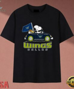 Snoopy Driving Car Dallas Wings WNBA Basketball T Shirt , Music 2D Graphic Tee Snoopy Driving Car Dallas Wings Wnba Basketball T Shirt