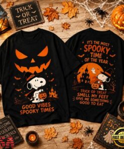 Snoopy Good Vibes Spooky Times Halloween T Shirt, Trending Music 3D Tee Snoopy Good Vibes Spooky Times Halloween T Shirt