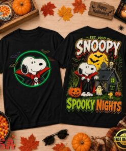 Snoopy Halloween Spooky Nights 3D Shirt , Trending Music 3D Tee Snoopy Halloween Spooky Nights 3D Shirt