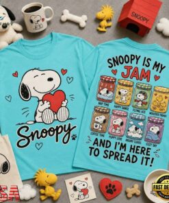 Snoopy Is My Jam Cute Love T Shirt, Trending Music 3D Tee Snoopy IS MY Jam Cute Love T Shirt