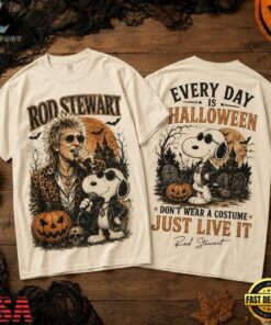 Snoopy Rod Stewart Pumpkin Stage 3D Shirt, Trending Music 3D Tee Snoopy Rod Stewart Pumpkin Stage 3D Shirt