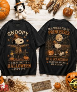 Snoopy Scarecrow Every Day Is Halloween T Shirt, Trending Music 3D Tee Snoopy Scarecrow Every Day IS Halloween T Shirt
