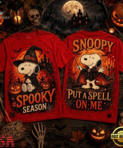 Snoopy Witch Hat and Pumpkin Halloween Spooky Season 3D Shirt , Music Fans Shirt Snoopy Witch Hat And Pumpkin Halloween Spooky Season 3D Shirt