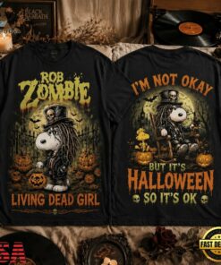 Snoopy x Rob Zombie Living Dead Girl Halloween T Shirt, Trending Music 3D Tee Snoopy X Rob Zombie Living Dead Girl Halloween T Shirt