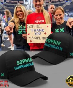 Sophie Cunningham Indiana Fever Thank You Sophie For Speaking Up For Girls Black Cap , Fashion Baseball Cap Sophie Cunningham Indiana Fever Thank You Sophie For Speaking UP For Girls Black Cap