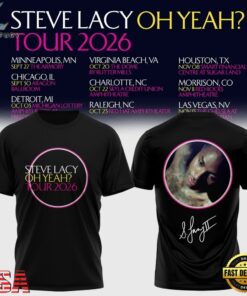 Steve Lacy Oh Yeah Tour 2026 Limited Edition Signature T Shirt, Trending Music 3D Tee Steve Lacy OH Yeah Tour 2026 Limited Edition Signature T Shirt