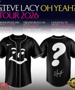 Steve Lacy Oh Yeah Tour 2026 Signature Baseball Jersey, Music Artist Baseball Jersey Steve Lacy OH Yeah Tour 2026 Signature Baseball Jersey