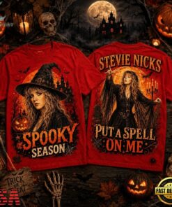 Stevie Nicks Witch Hat Orange Moon Spooky Season 3D Shirt , Music Fans Shirt Stevie Nicks Witch Hat Orange Moon Spooky Season 3D Shirt