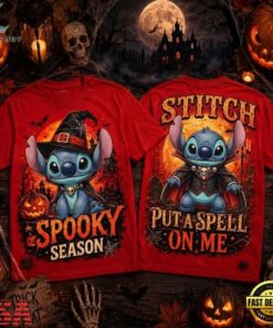 Stitch Witch Hat And Vampire Cape Halloween Nights 3D Shirt , Music Fans Shirt Stitch Witch Hat And Vampire Cape Halloween Nights 3D Shirt
