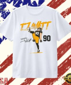 T.J. Watt pose signature Pittsburgh Steelers , Trendy 2D Print Shirt T J Watt Pose Signature Pittsburgh Steelers
