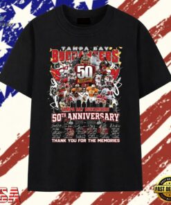 Tampa Bay Buccaneers 50th Anniversary 1976 2026 Thank You For The Memories T Shirt , Trendy 2D Print Shirt Tampa Bay Buccaneers 50th Anniversary 1976 2026 Thank You For The Memories T Shirt